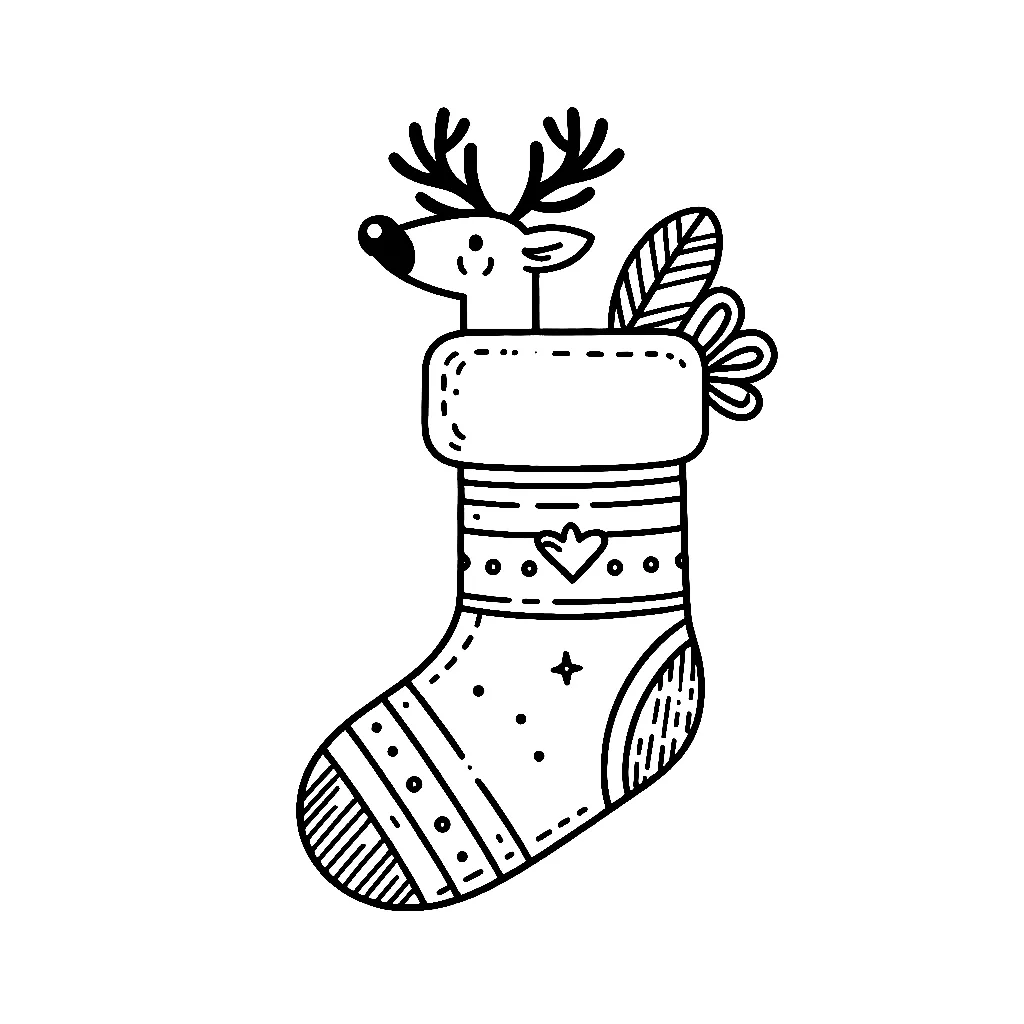 Dibujos para colorear e imprimir Christmas Stockings