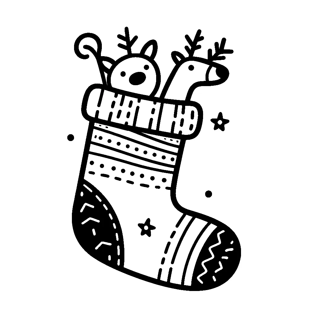 Christmas stockings coloring pages 19