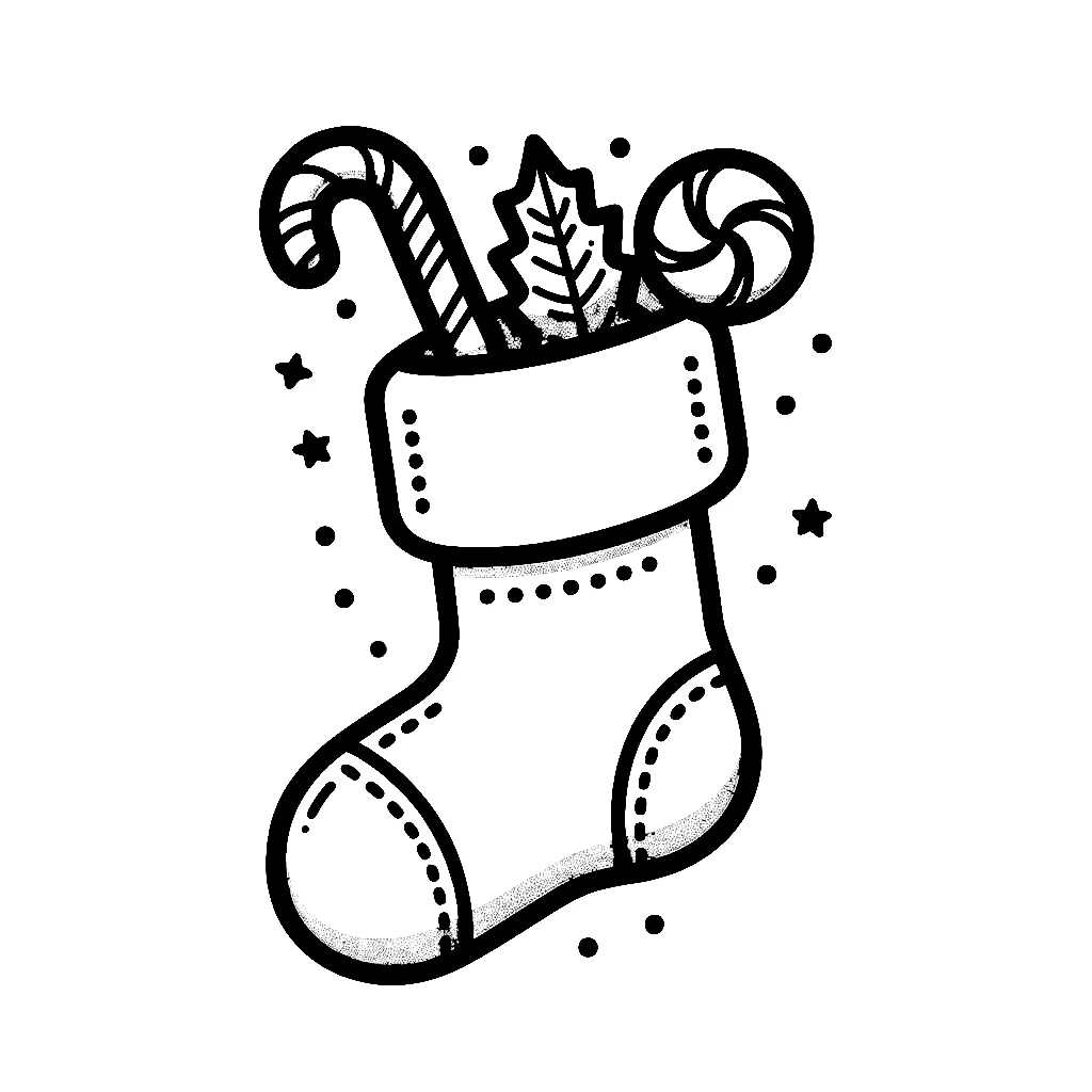 Dibujos para colorear e imprimir Christmas Stockings