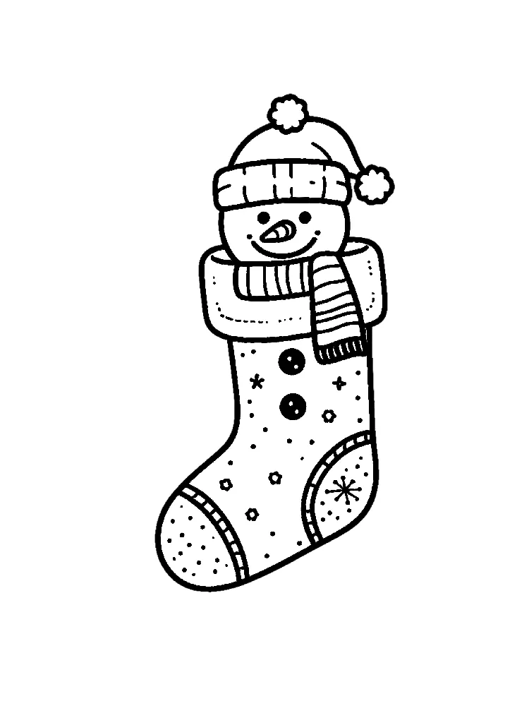 Dibujos para colorear e imprimir Christmas Stockings