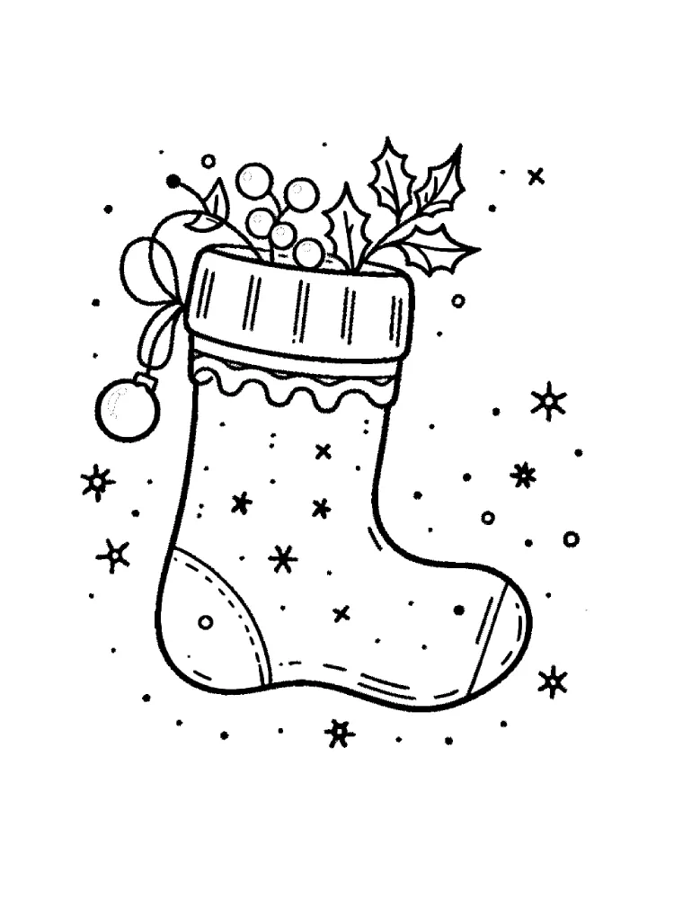 Dibujos para colorear e imprimir Christmas Stockings