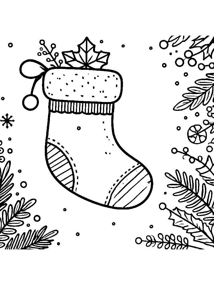 Dibujos para colorear e imprimir Christmas Stockings