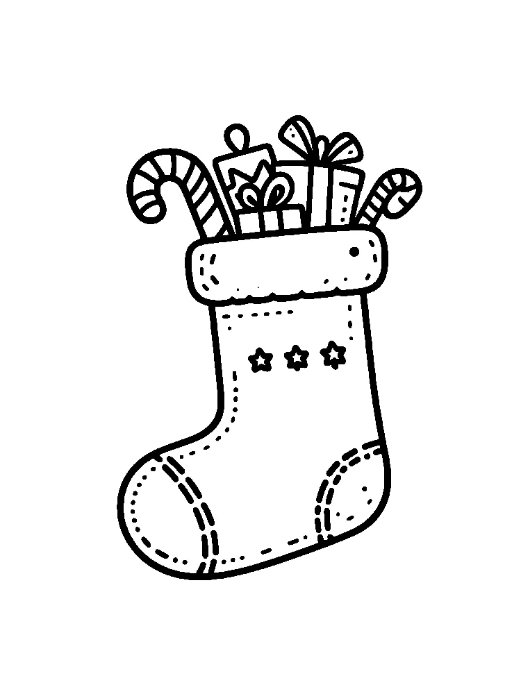 Dibujos para colorear e imprimir Christmas Stockings