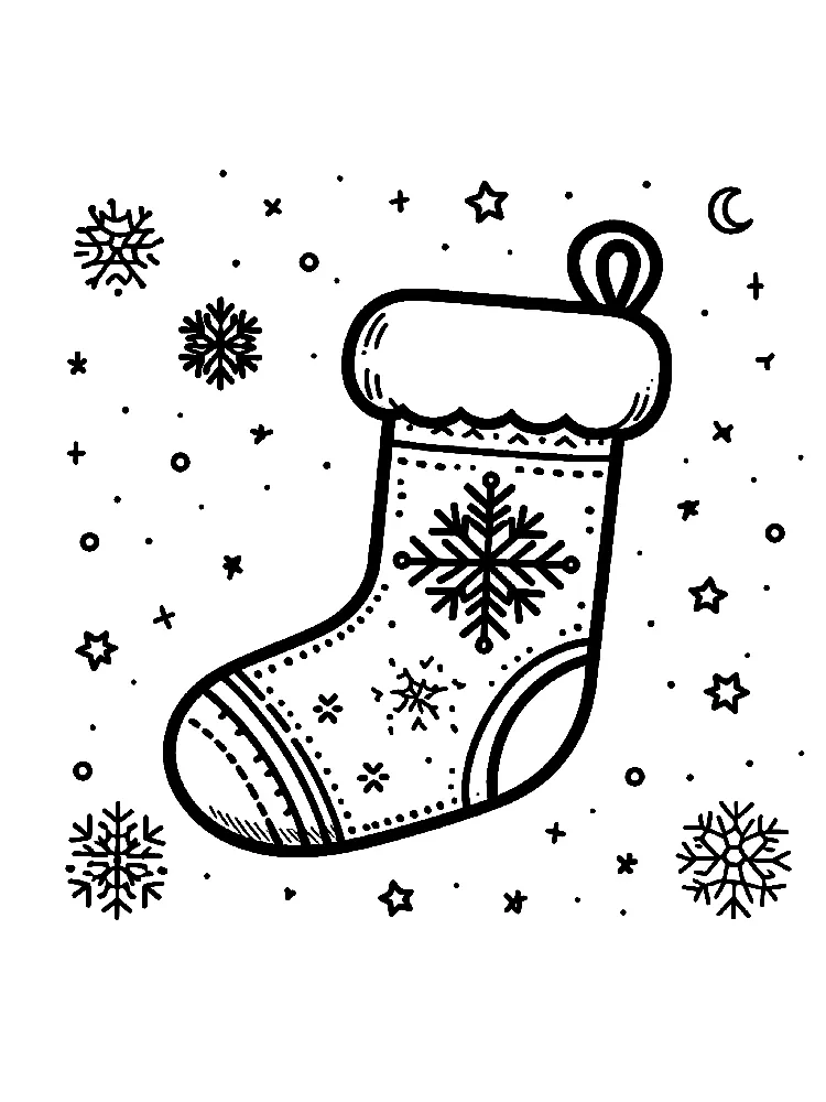 Dibujos para colorear e imprimir Christmas Stockings