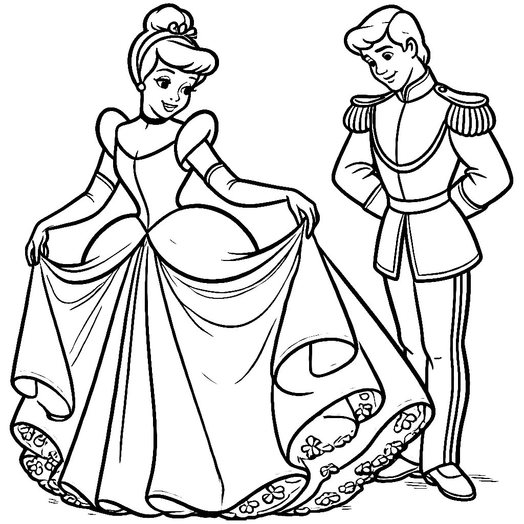 Dibujos para colorear e imprimir Cinderella