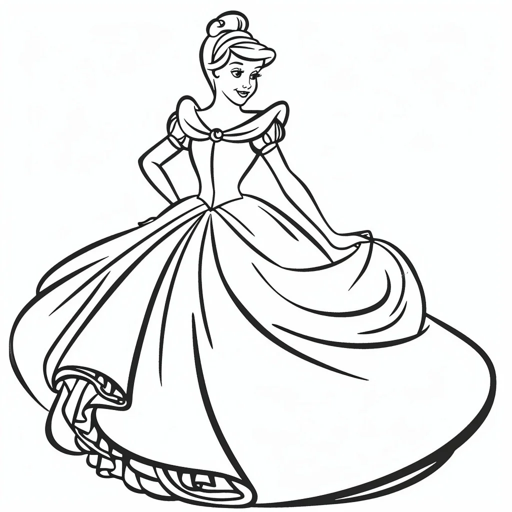 Dibujos para colorear e imprimir Cinderella