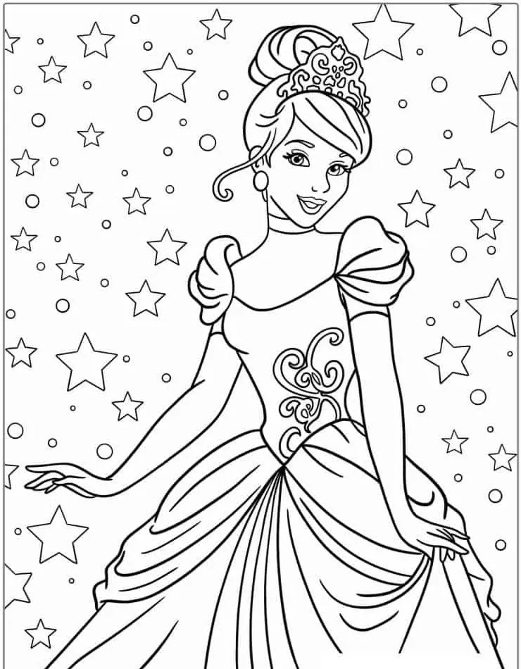 Dibujos para colorear e imprimir Cinderella