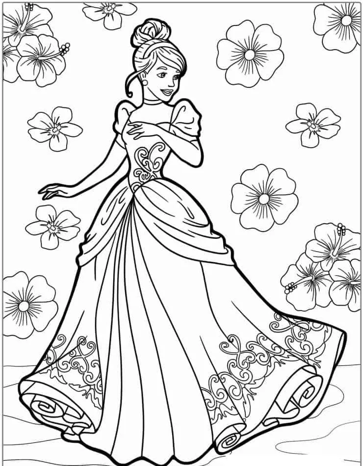 Dibujos para colorear e imprimir Cinderella