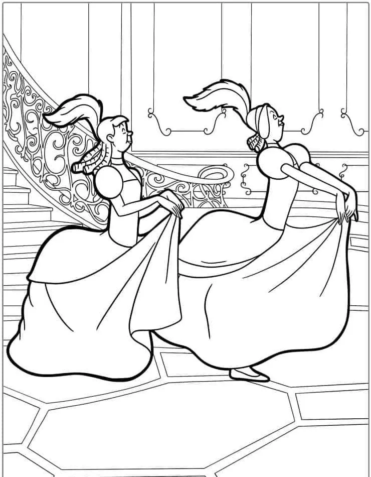 Dibujos para colorear e imprimir Cinderella