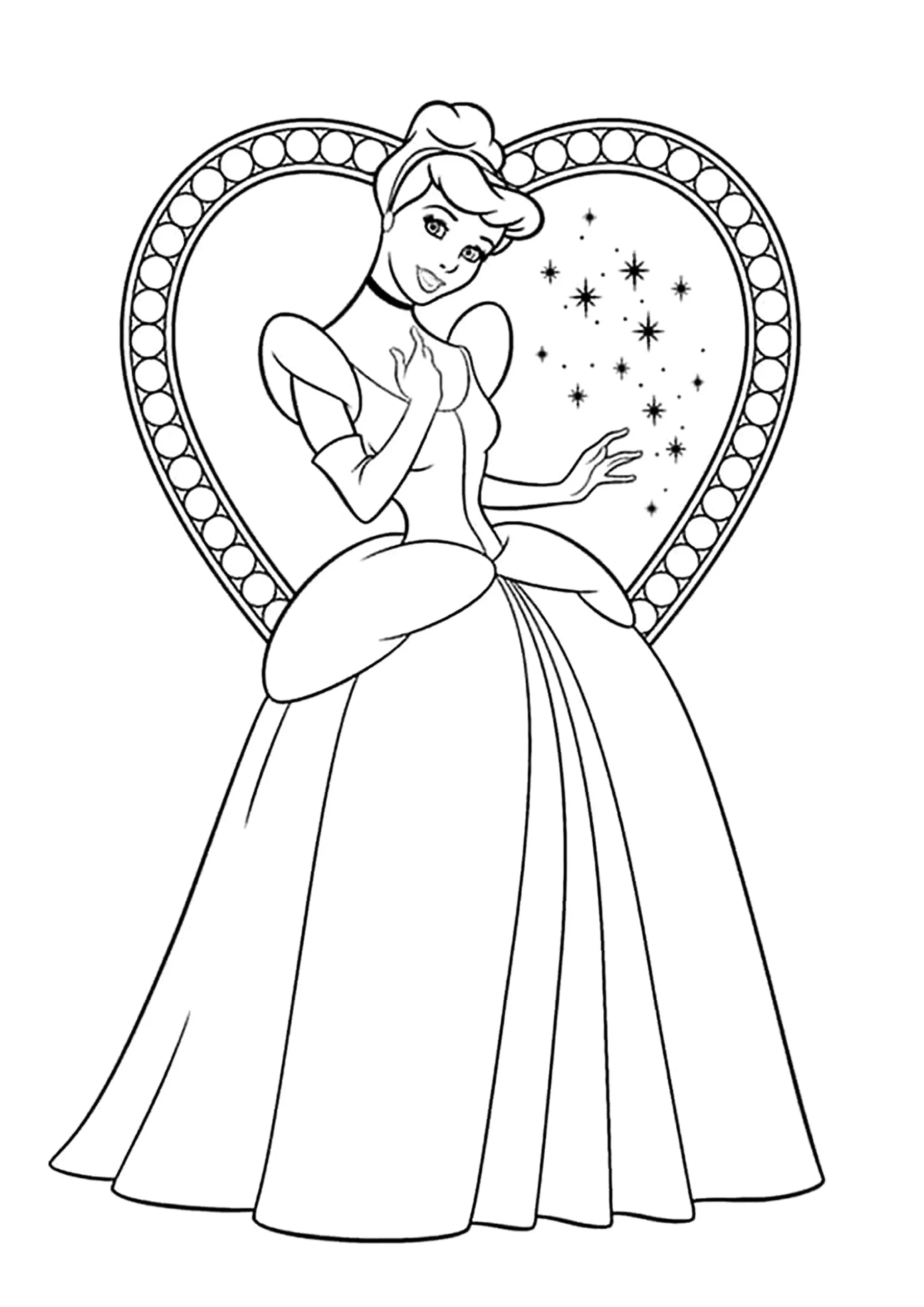 Dibujos para colorear e imprimir Cinderella