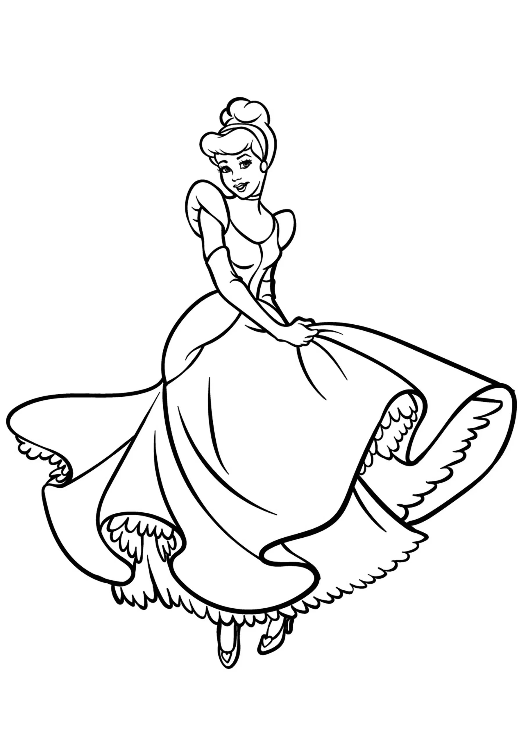 Dibujos para colorear e imprimir Cinderella