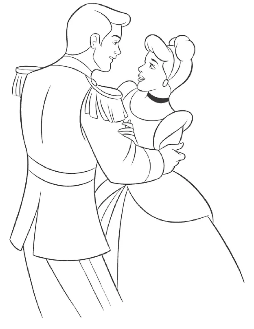 Dibujos para colorear e imprimir Cinderella