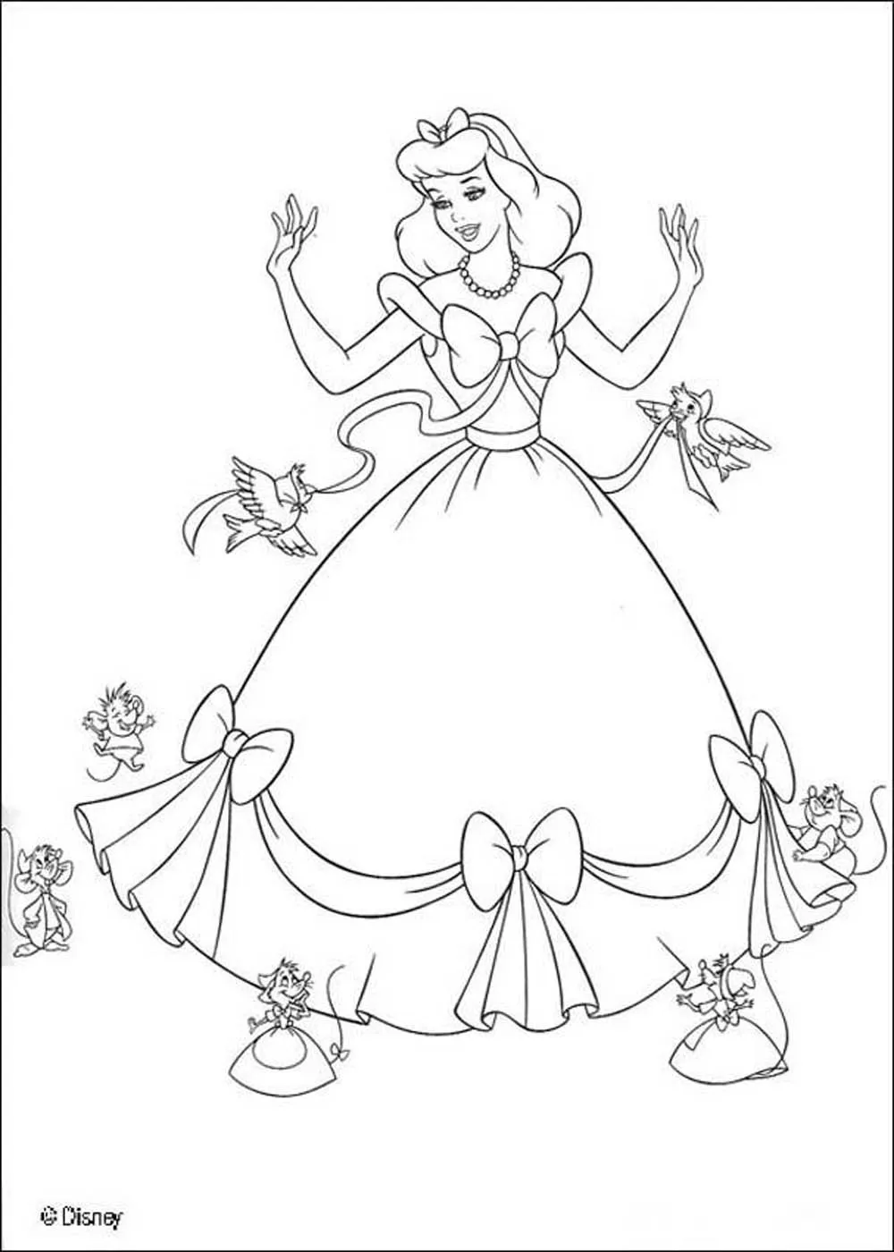 Dibujos para colorear e imprimir Cinderella