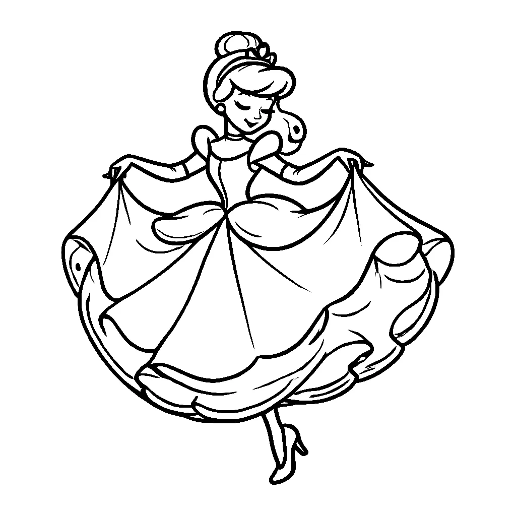 Dibujos para colorear e imprimir Cinderella