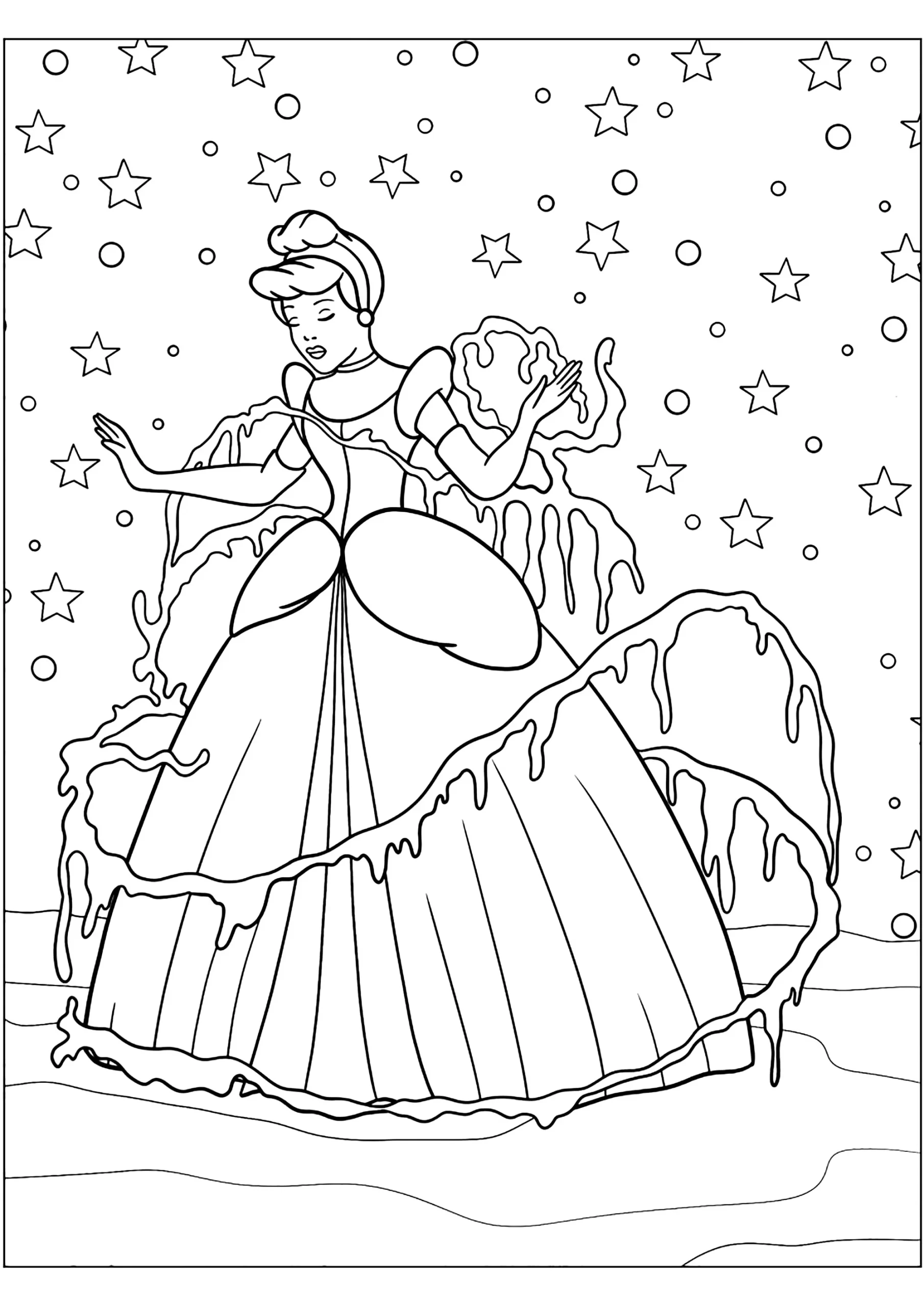 Dibujos para colorear e imprimir Cinderella