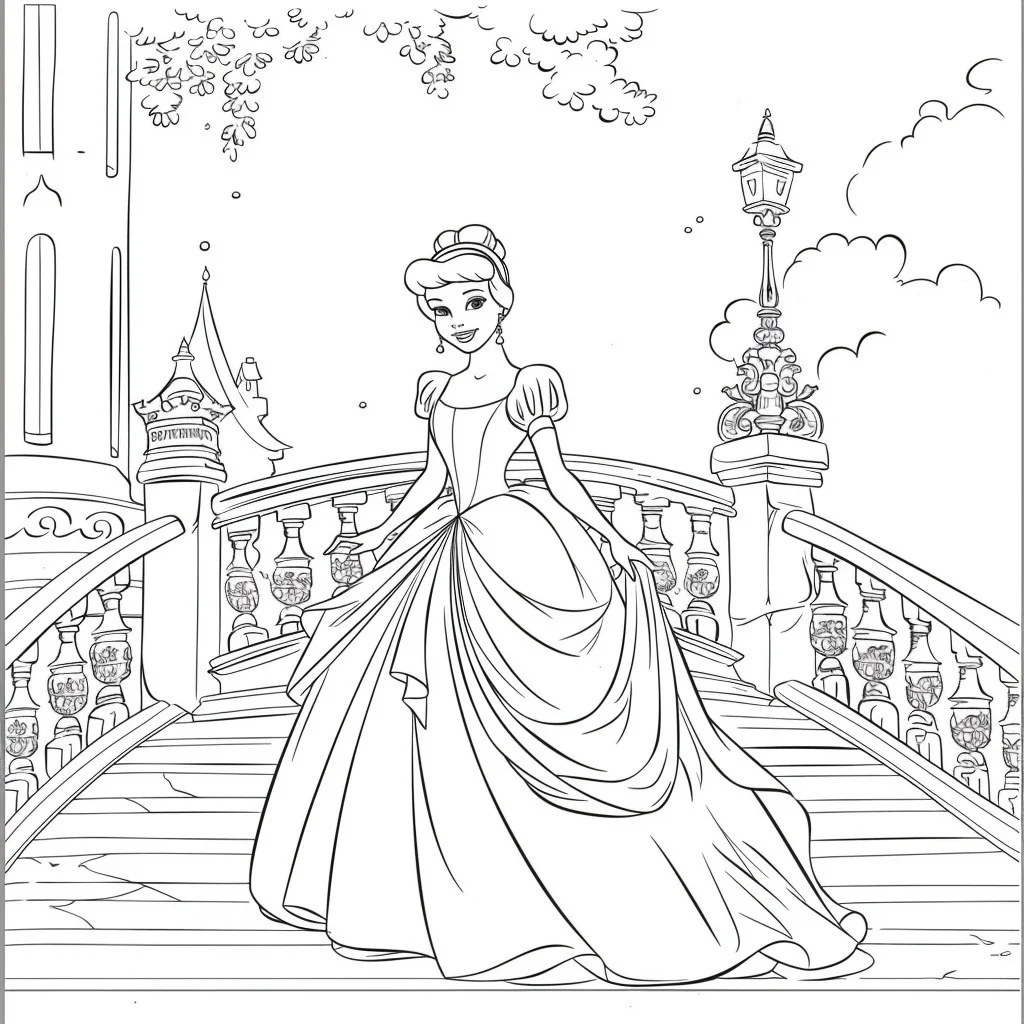 Dibujos para colorear e imprimir Cinderella