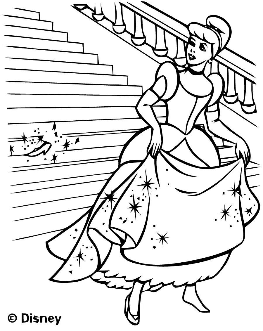 Dibujos para colorear e imprimir Cinderella