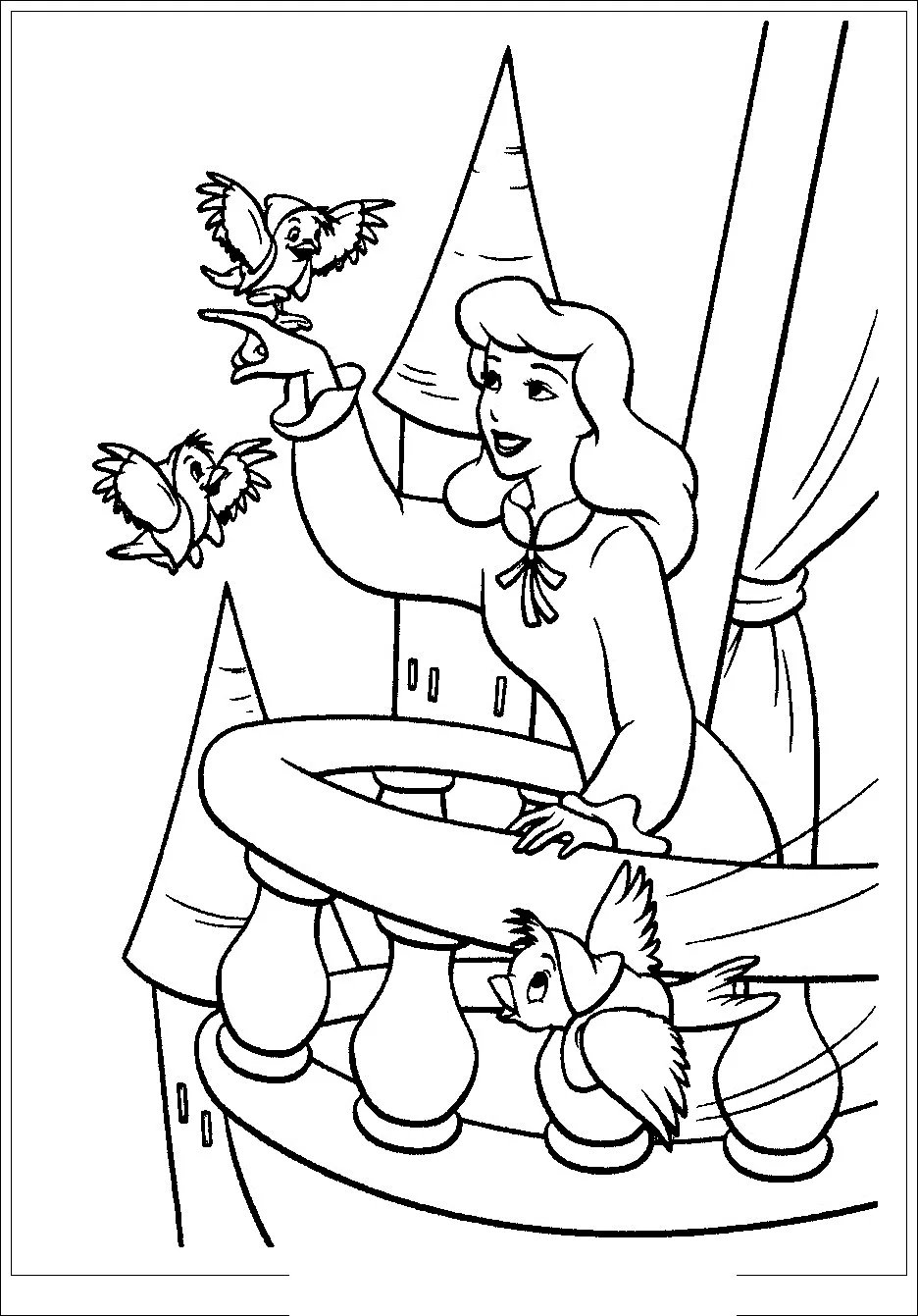 Dibujos para colorear e imprimir Cinderella