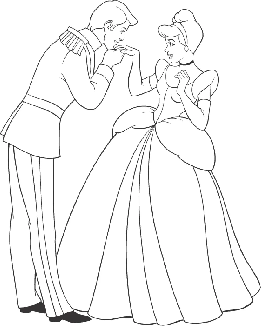 Dibujos para colorear e imprimir Cinderella