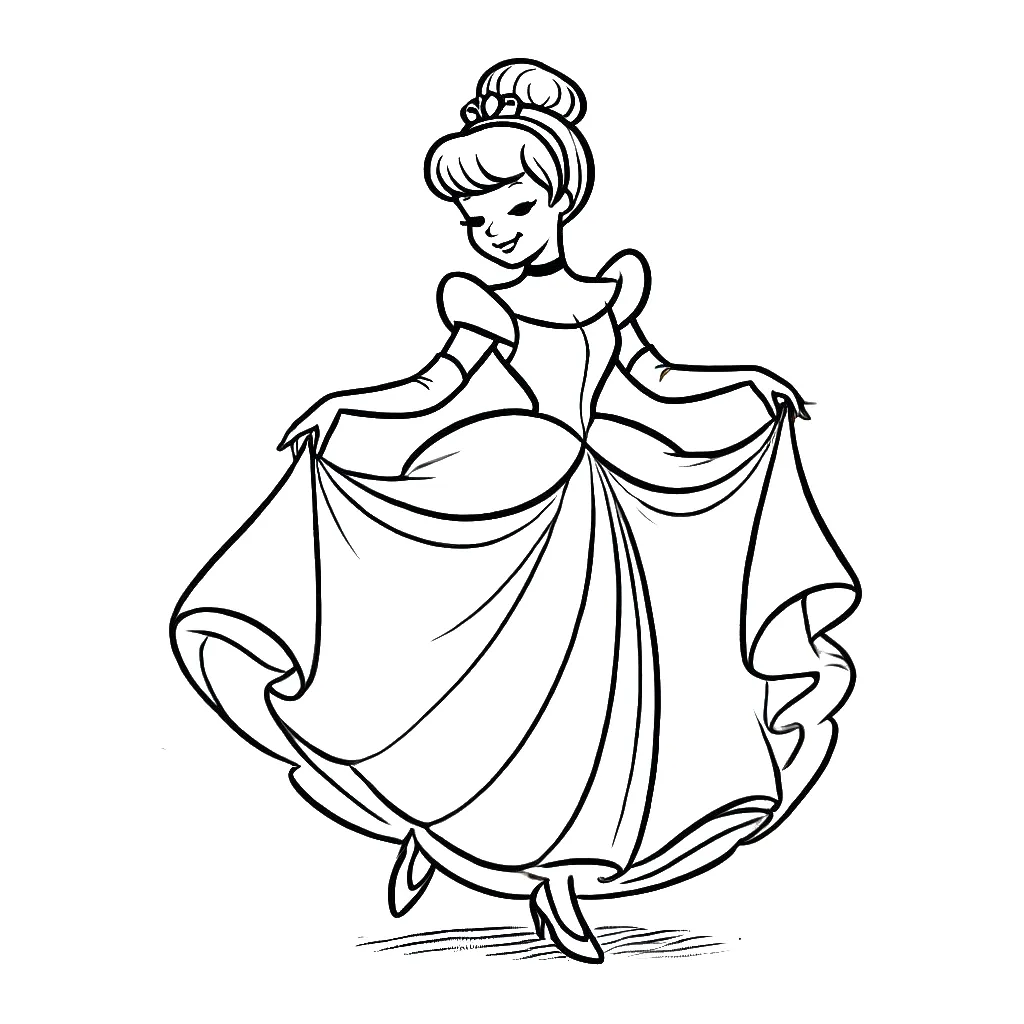 Dibujos para colorear e imprimir Cinderella