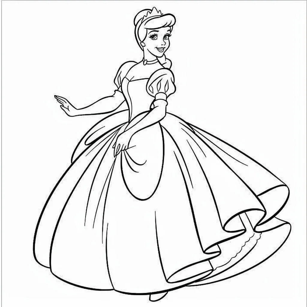 Dibujos para colorear e imprimir Cinderella