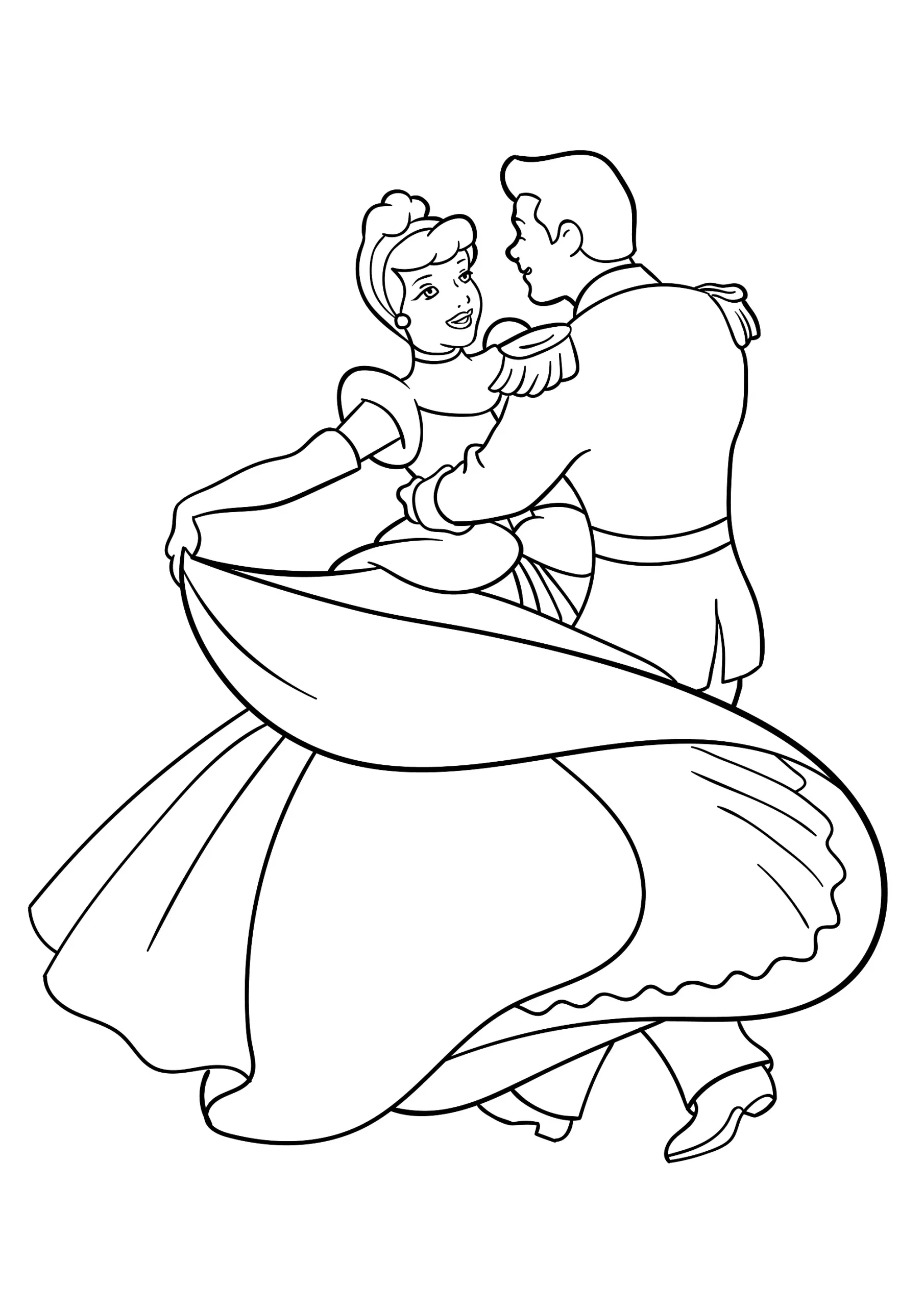 Dibujos para colorear e imprimir Cinderella