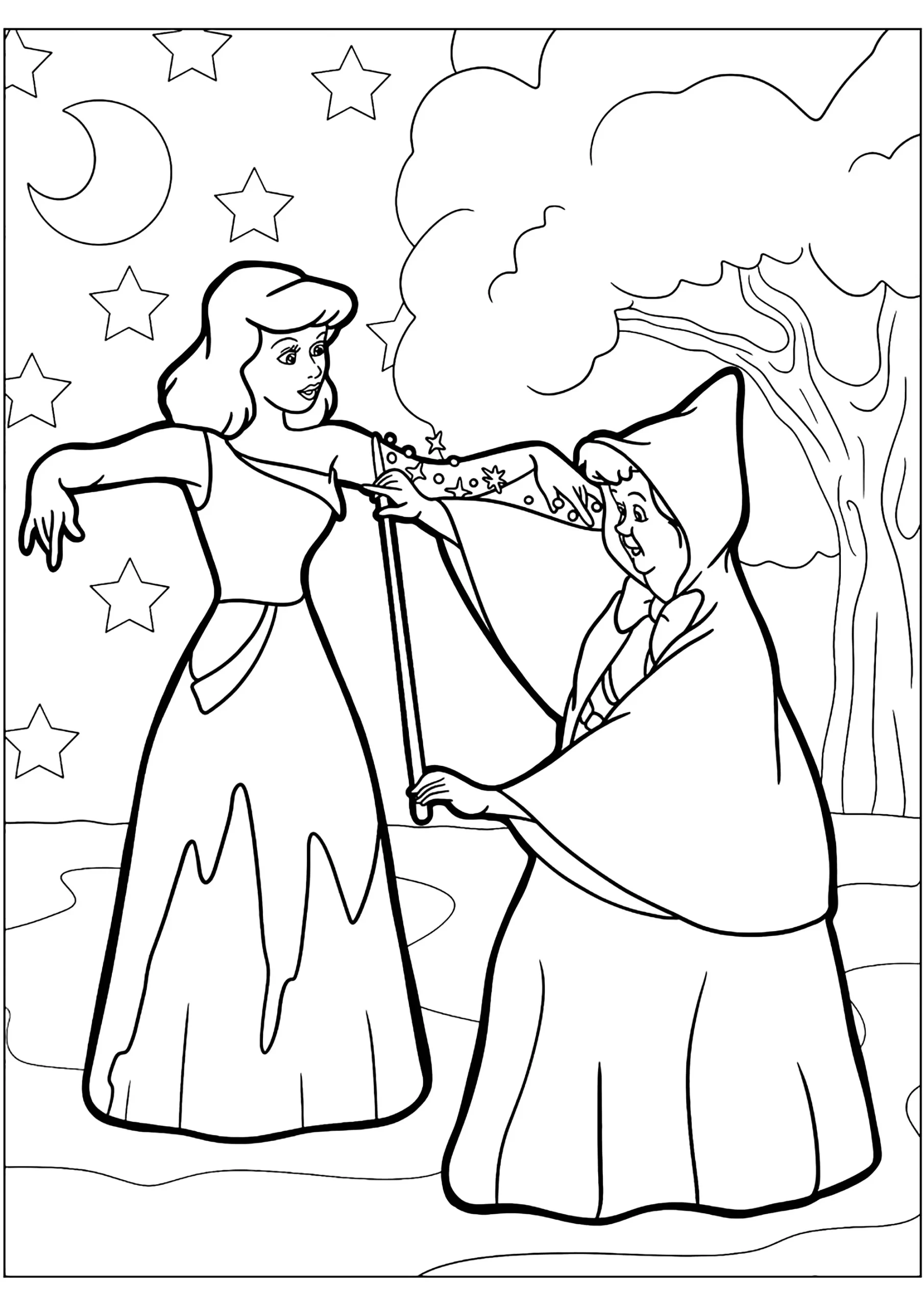 Dibujos para colorear e imprimir Cinderella