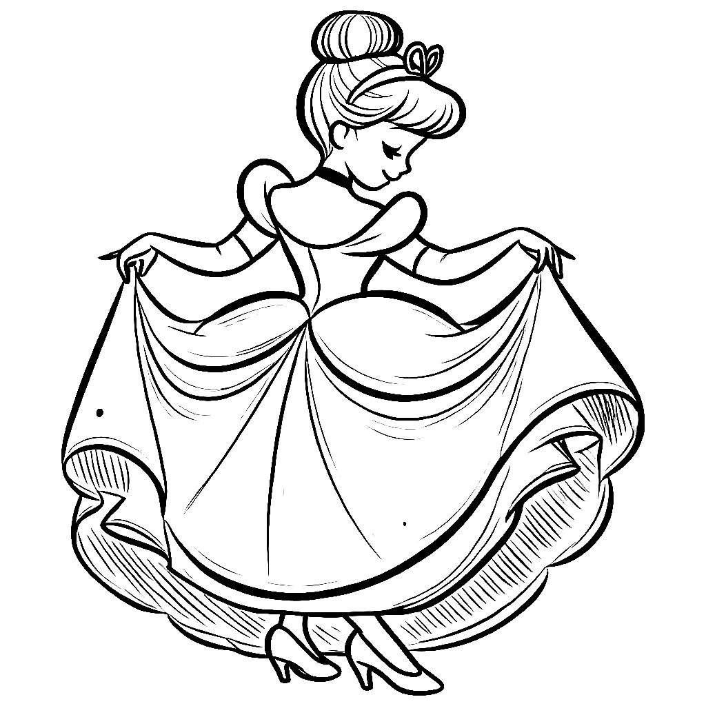 Dibujos para colorear e imprimir Cinderella