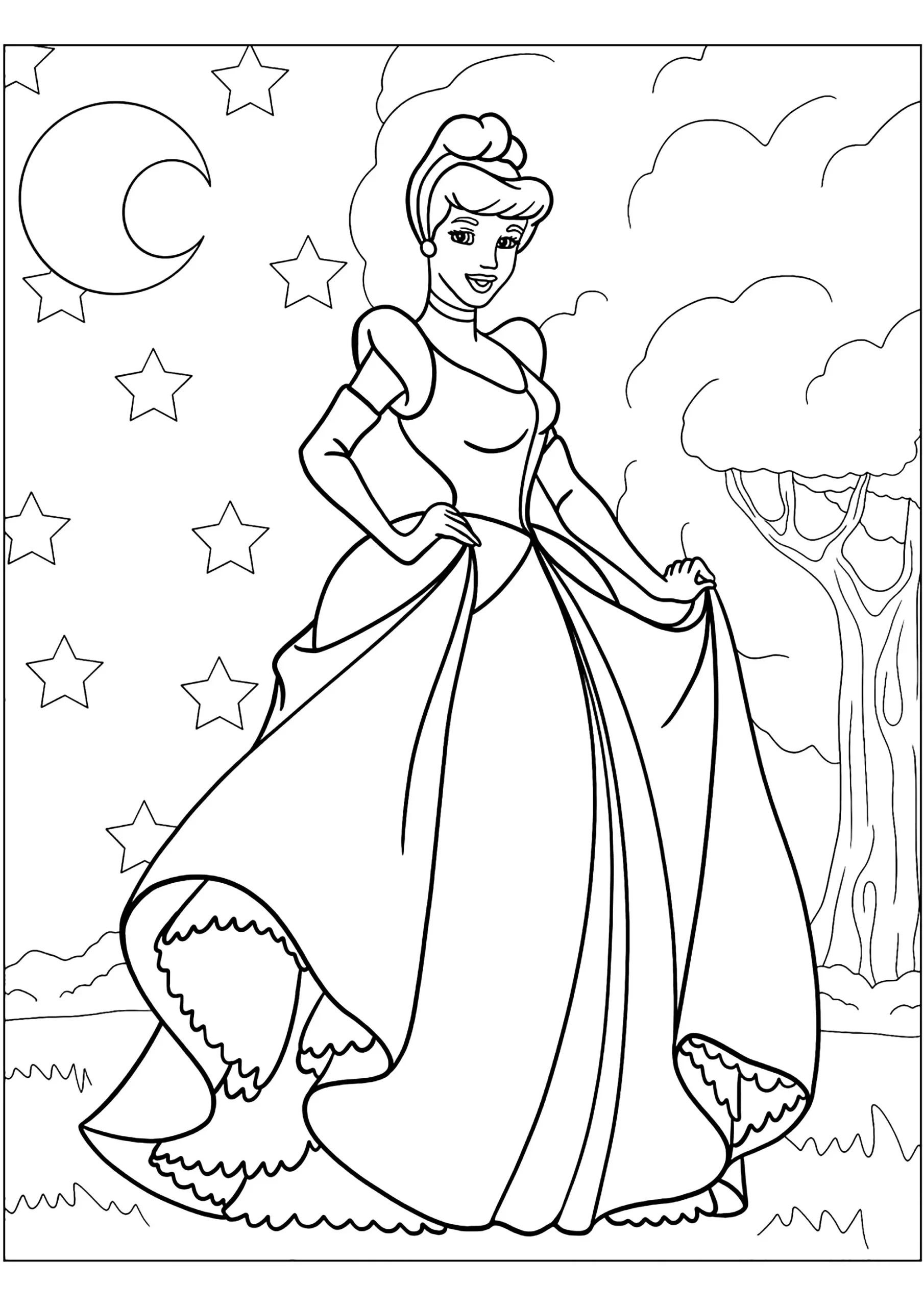 Dibujos para colorear e imprimir Cinderella