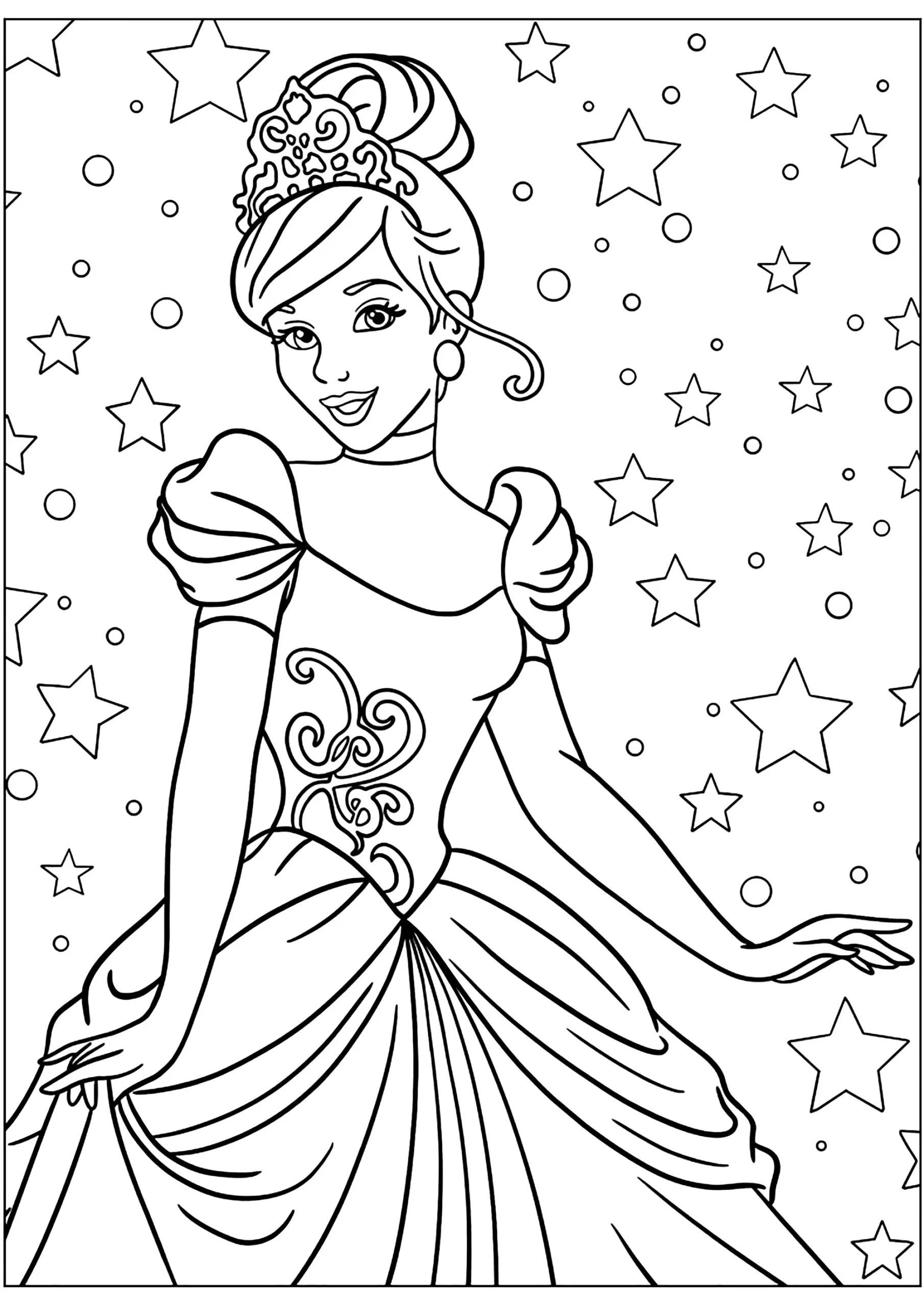 Dibujos para colorear e imprimir Cinderella