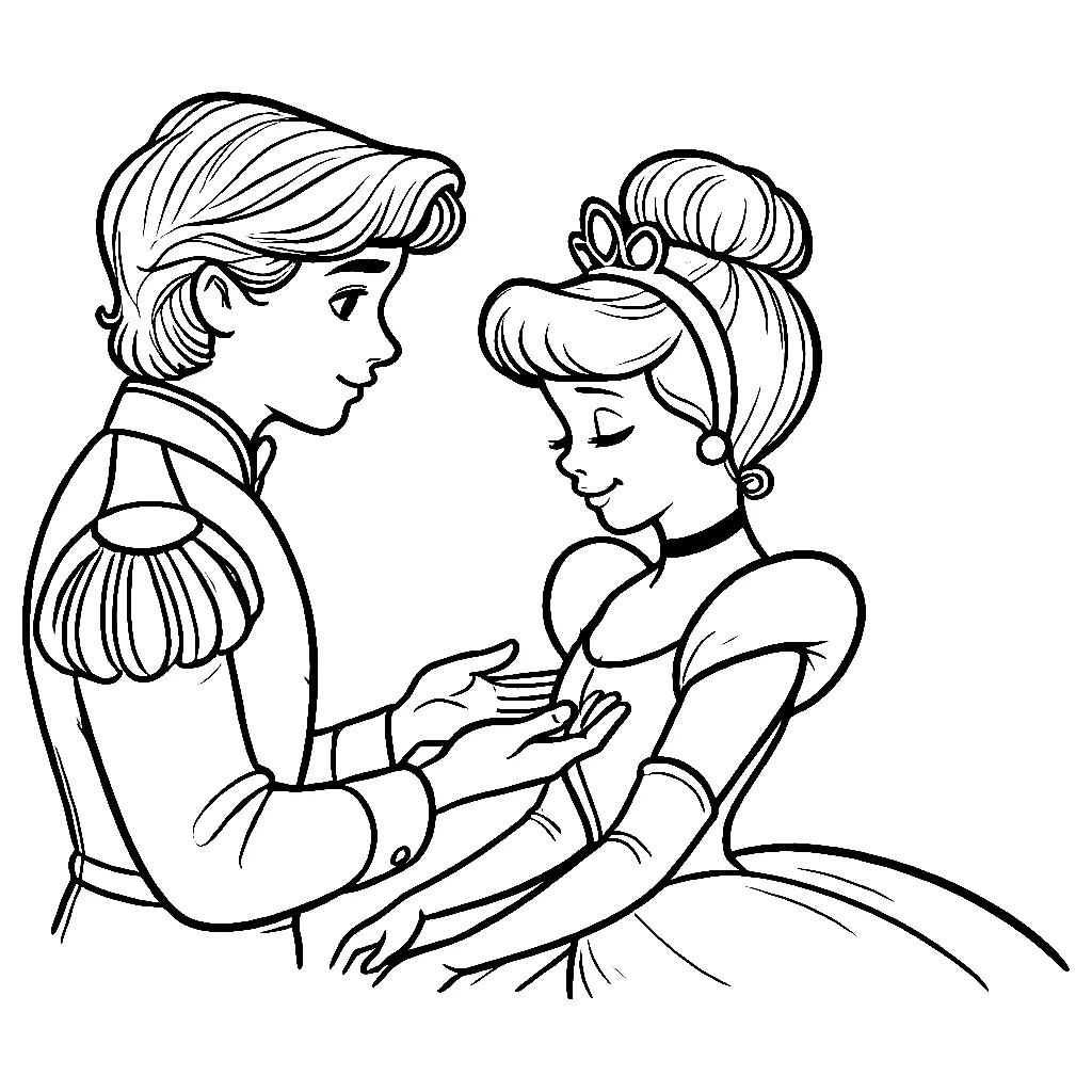 Dibujos para colorear e imprimir Cinderella