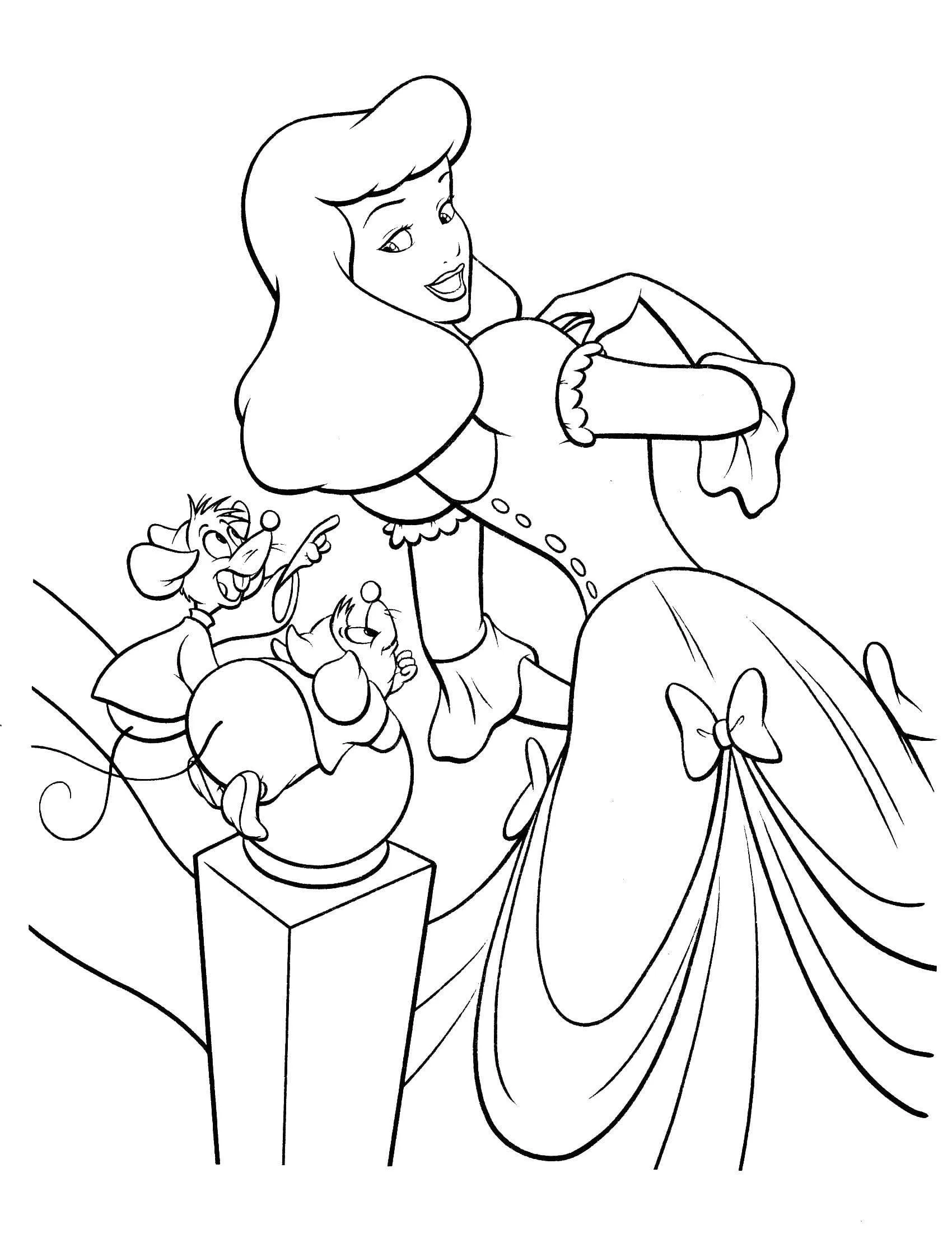 Dibujos para colorear e imprimir Cinderella