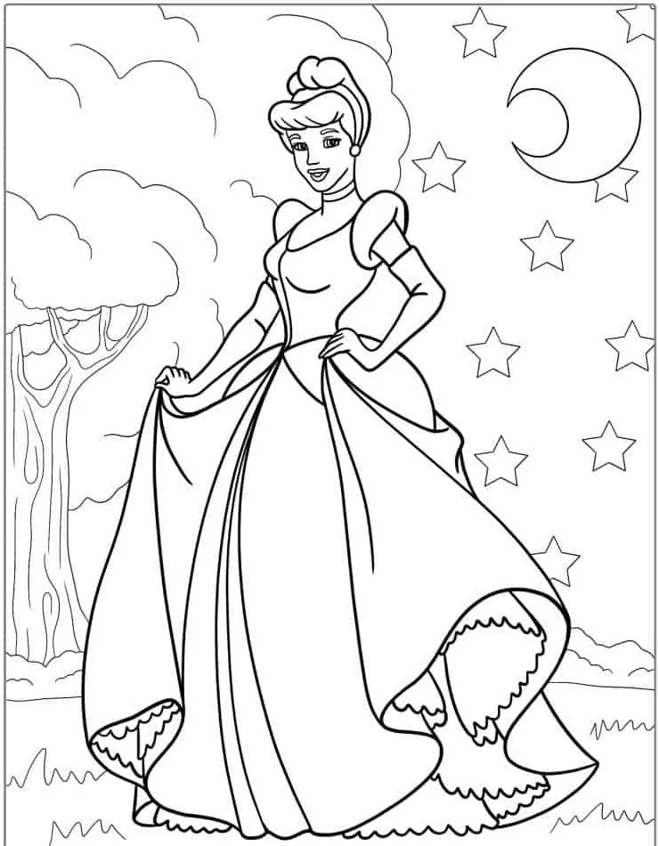 Dibujos para colorear e imprimir Cinderella