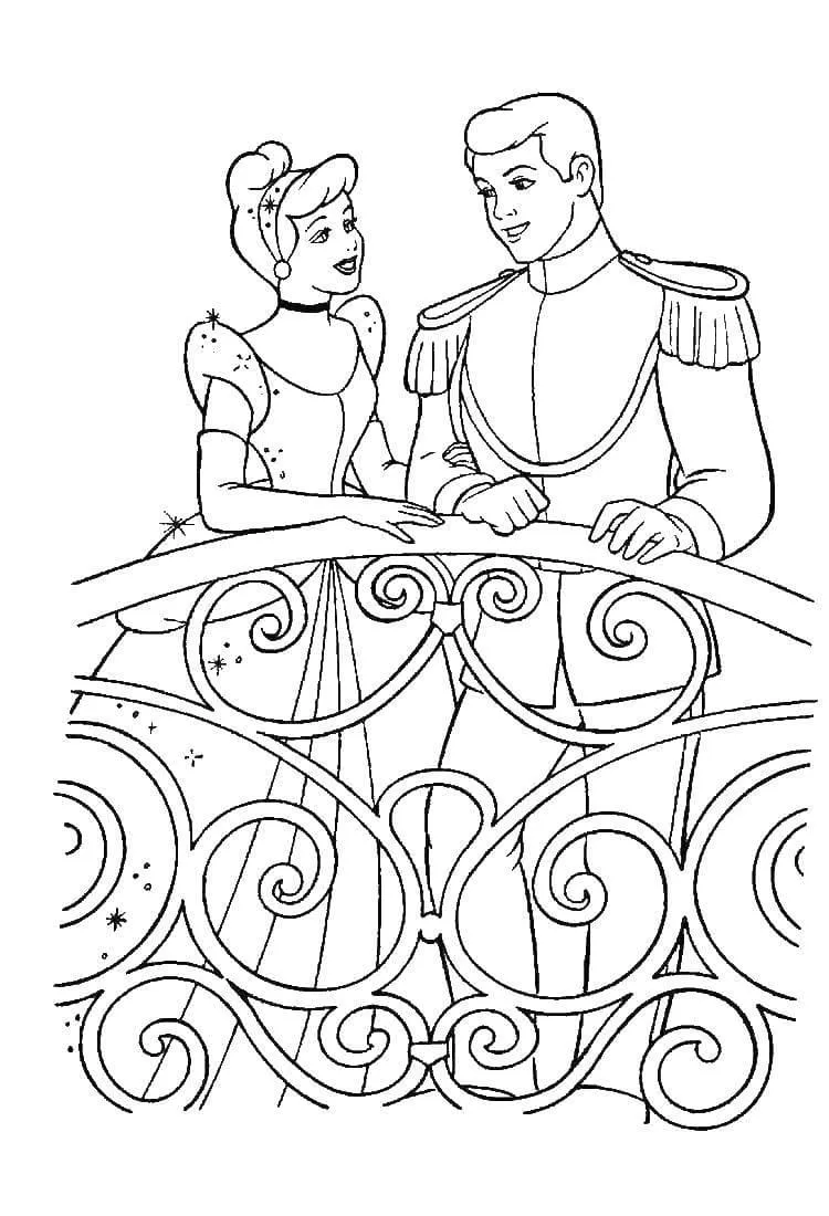 Dibujos para colorear e imprimir Cinderella