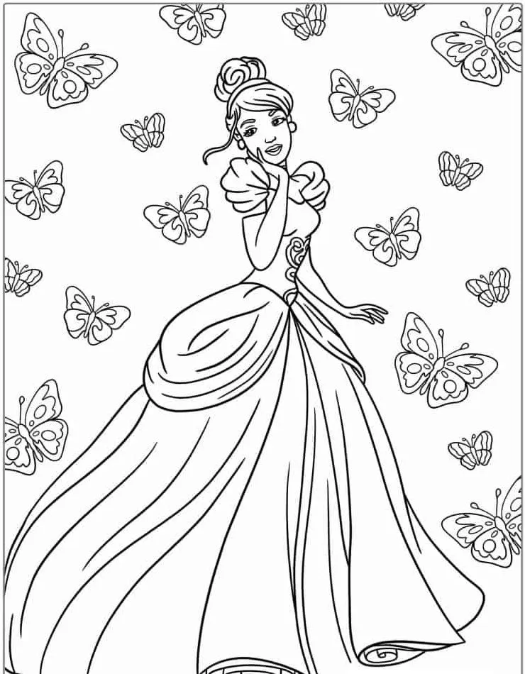 Dibujos para colorear e imprimir Cinderella