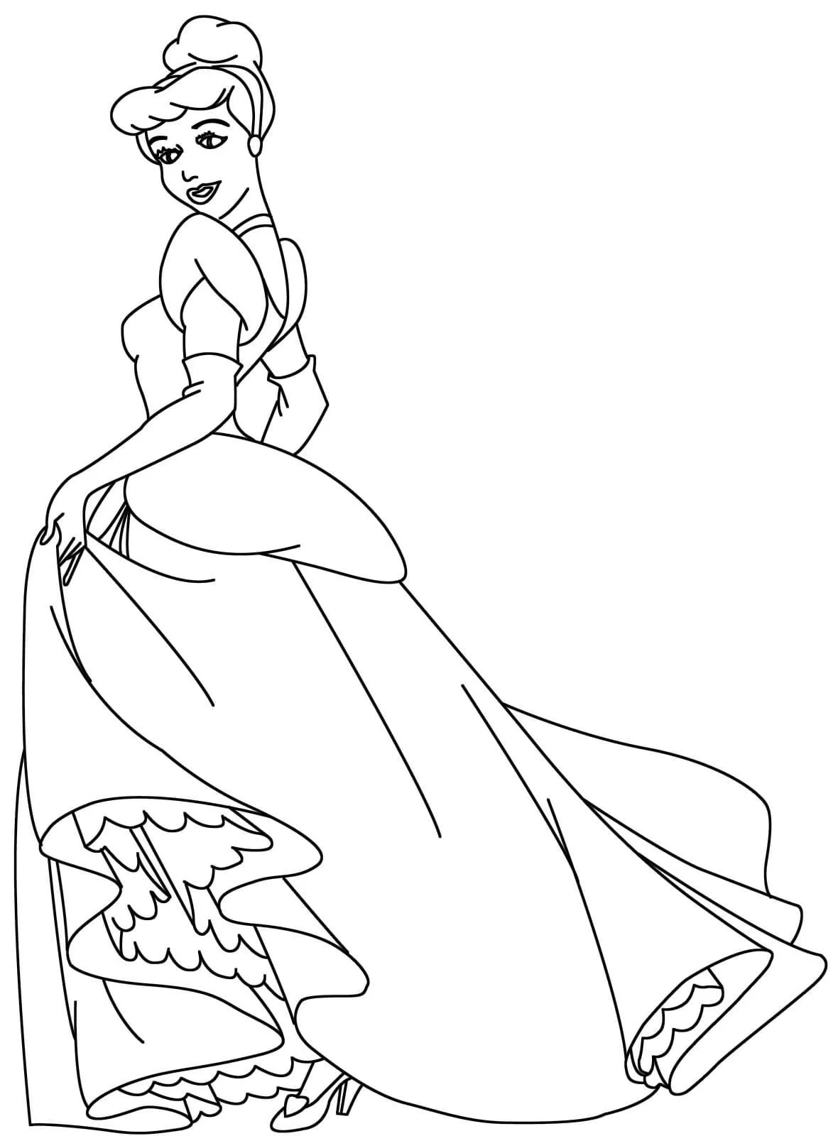 Dibujos para colorear e imprimir Cinderella