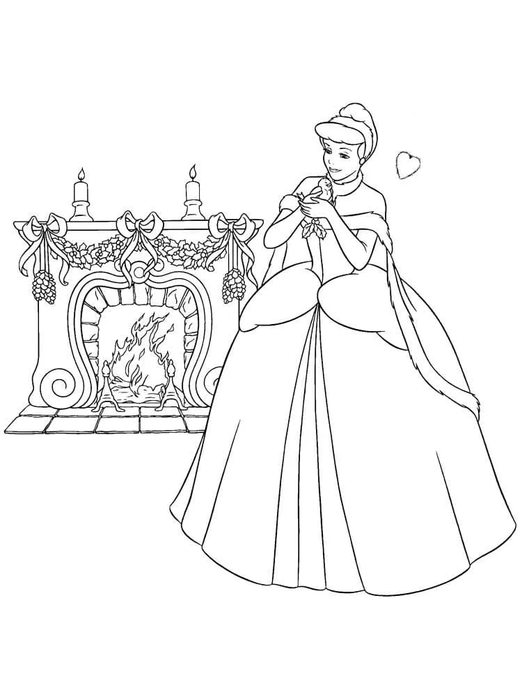 Dibujos para colorear e imprimir Cinderella