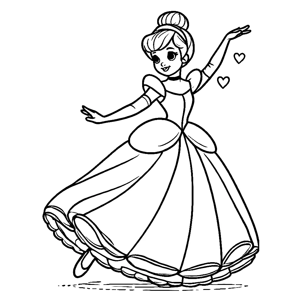 Dibujos para colorear e imprimir Cinderella