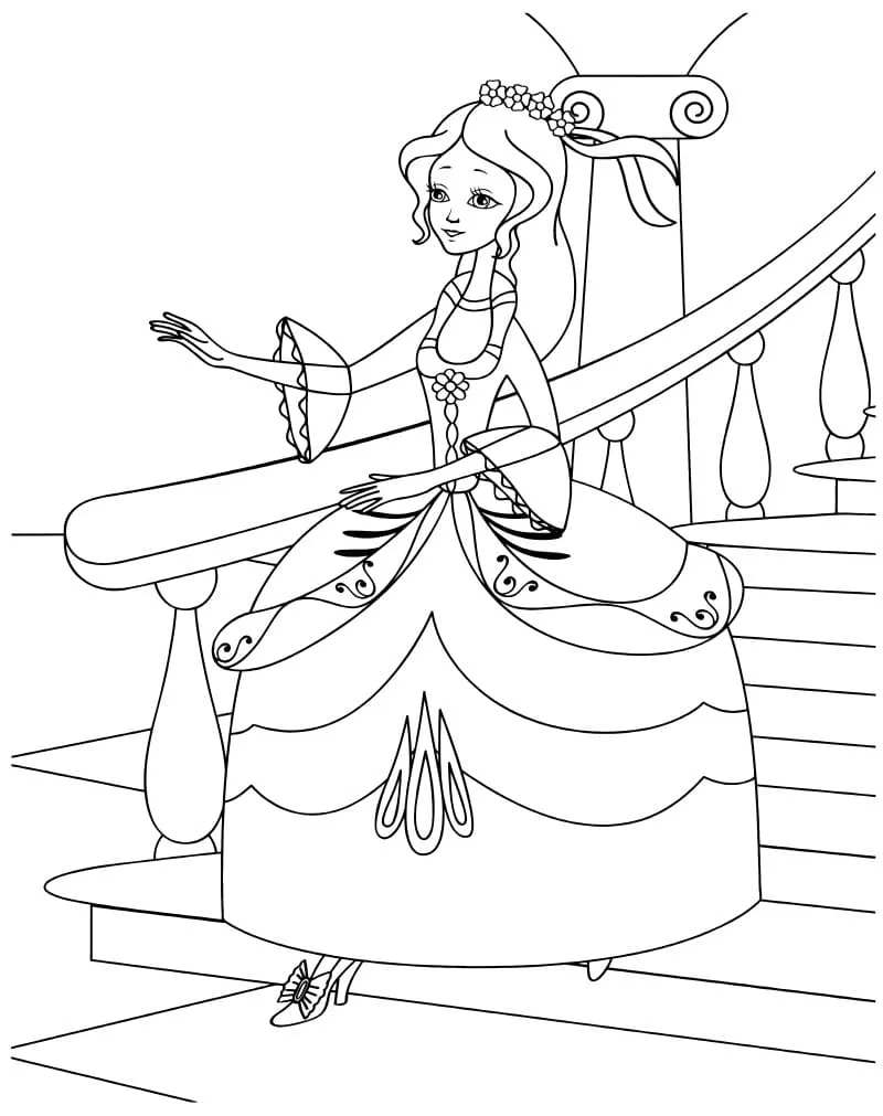 Dibujos para colorear e imprimir Cinderella