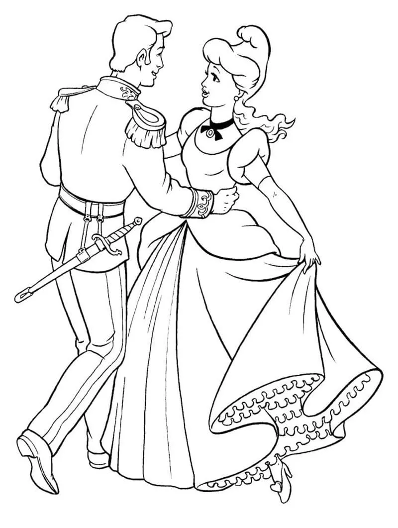 Dibujos para colorear e imprimir Cinderella