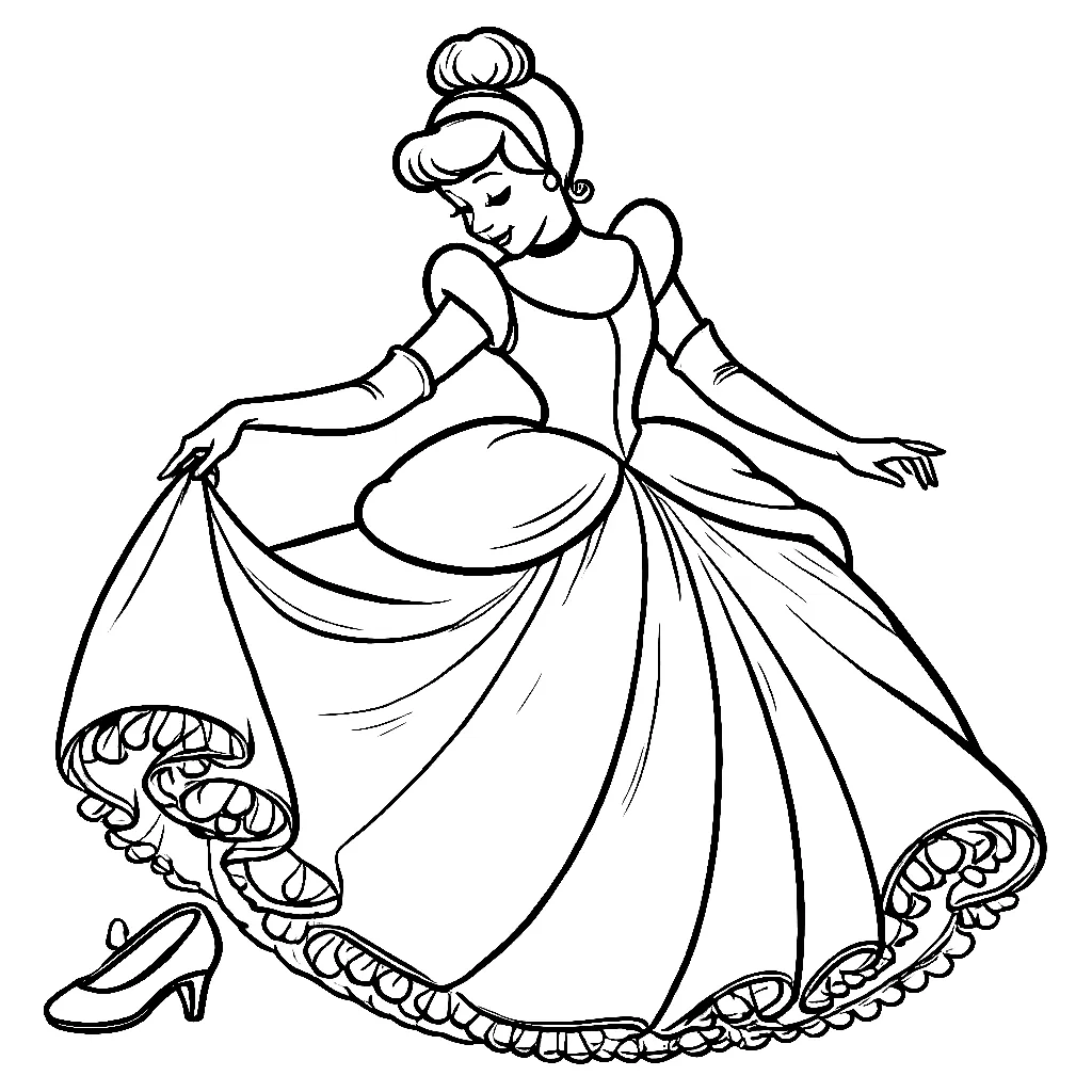 Dibujos para colorear e imprimir Cinderella