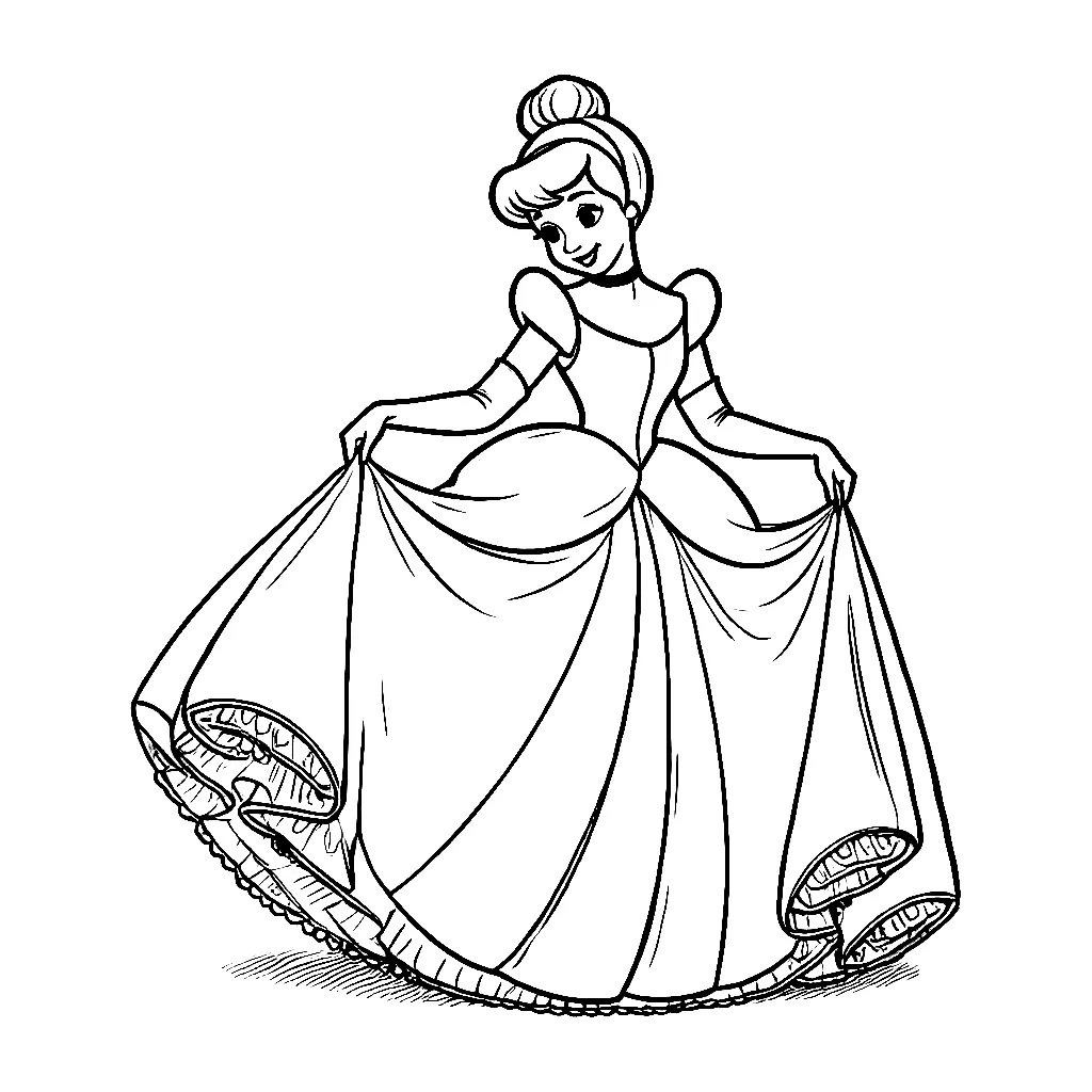 Dibujos para colorear e imprimir Cinderella