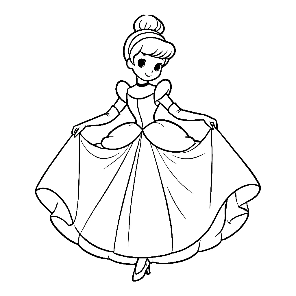 Dibujos para colorear e imprimir Cinderella