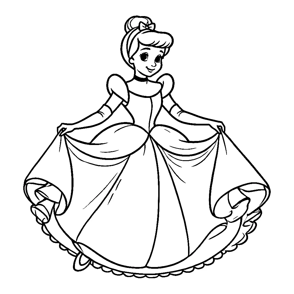 Dibujos para colorear e imprimir Cinderella