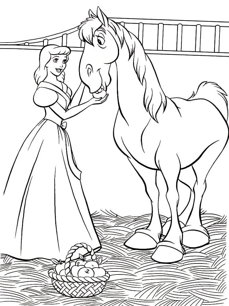 Dibujos para colorear e imprimir Cinderella