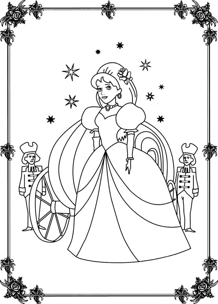 Dibujos para colorear e imprimir Cinderella