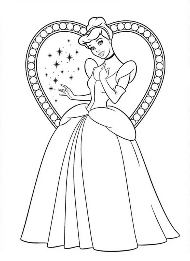 Dibujos para colorear e imprimir Cinderella