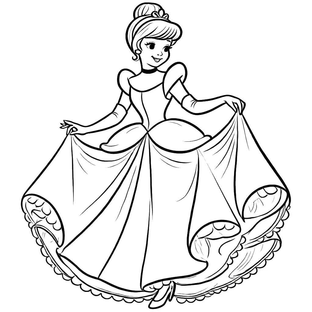 Dibujos para colorear e imprimir Cinderella