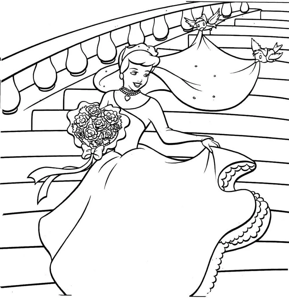 Dibujos para colorear e imprimir Cinderella