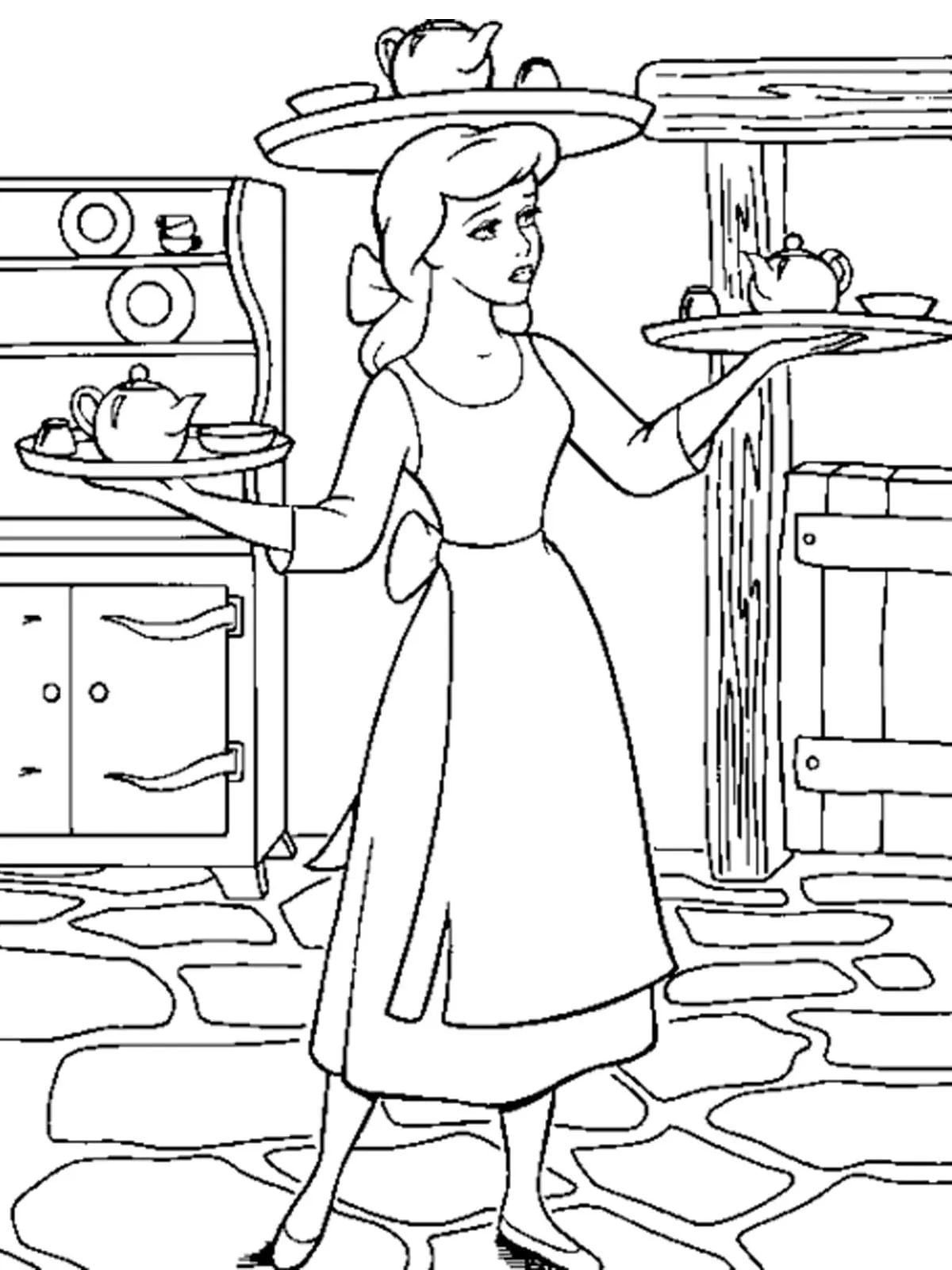 Dibujos para colorear e imprimir Cinderella